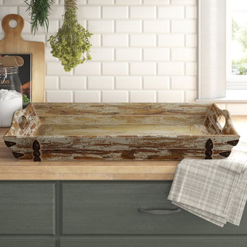 Kiwayvo Rectangle Wood Serving Tray